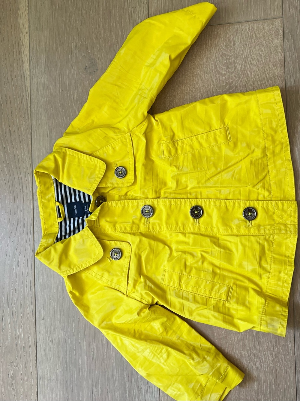 GAP Kids Yellow Button-Front Raincoat